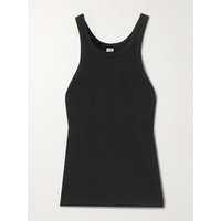 TOTEME + NET SUSTAIN Curved ribbed stretch organic cotton-jersey tank