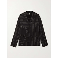 TOTEME Embroidered silk-twill shirt