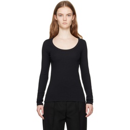 Black Classic Long Sleeve T-Shirt 241771F110015