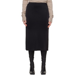 Black Flor Midi Skirt 241933F093004