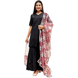 TOXEGO Womens Floral Print Fashionable Chunni Organza Printed Dupatta