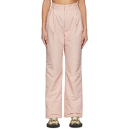 Pink Polyester Trousers 221083F087001