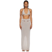SSENSE Exclusive Gray Camisole   Maxi Skirt Set 231034F055018