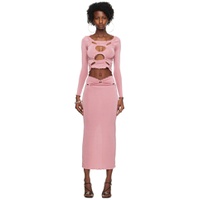 SSENSE Exclusive Pink Top   Maxi Skirt Set 231034F054015