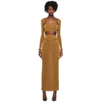 SSENSE Exclusive Brown Camisole   Maxi Skirt Set 231034F055011