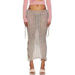 SSENSE Exclusive Beige Maxi Skirt 231034F093004