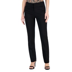 Womens Mid-Rise Zip-Front Bootcut Pants