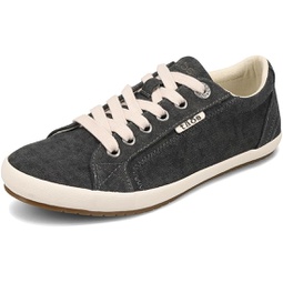 Taos Footwear Womens Star Canvas Sneaker - Style and Comfort Charcoal Wash 5.5 M US