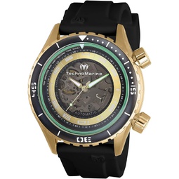 TechnoMarine Mens Manta Dual Zone Mechanical Automatic Watch, Black, TM-218005