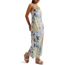 Womens Ted Baker Adamela Double Layer Slip Midi Dress