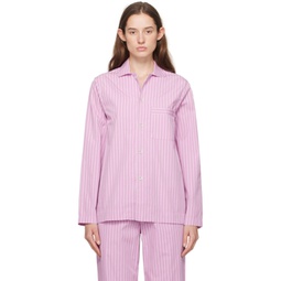 Purple Long Sleeve Pyjama Shirt 241482F079039