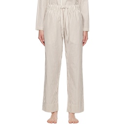 Off-White & Brown Drawstring Pyjama Pants 241482F079020