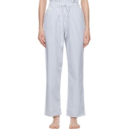 Blue & White Drawstring Pyjama Pants 241482F079073