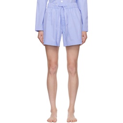 Blue Drawstring Pyjama Shorts 241482F079026