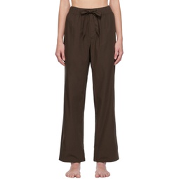 Brown Drawstring Pyjama Pants 232482F079035