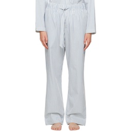 Off-White & Blue Drawstring Pyjama Pants 231482F079018