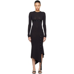 Black Studded Midi Dress 241528F054006
