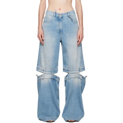 Blue Long Jeans 241528F069002