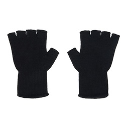 SSENSE Exclusive Black Heavy Fingerless Gloves 241014M135001