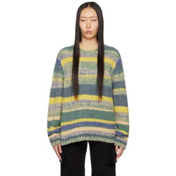 Multicolor Striped Sweater 241014F096012