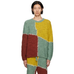 Multicolor Paneled Sweater 232014M201002