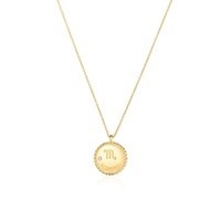 zodiac diamond medallion pendant