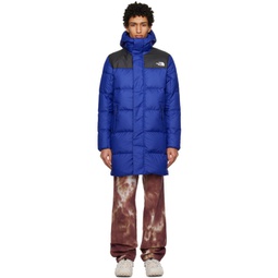 Blue Embroidered Down Jacket 222802M178032