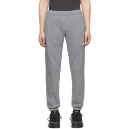 Gray Embroidered Lounge Pants 221802M190003