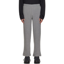 Gray Embroidered Sweatpants 232802M190000
