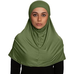 TheHijabStore.com Womens 2 Piece Amira Jersey Hijab - Soft Modal Stretch Head Scarf with Tube Under Scarf Cap
