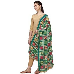 themilestocks TMS Womans Embroidered Chiffon Dupatta Scarf Shawl Wrap Soft Indian Bridal Wedding Phulkari Stole