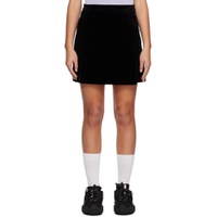 Black Wrap Miniskirt 231216F090000