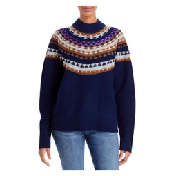 womens fairisle wool blend pullover sweater