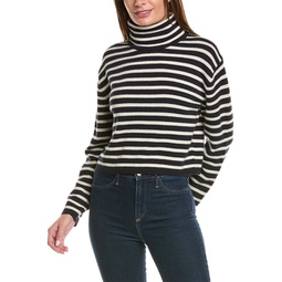 cropped felted wool & cashmere-blend pullover