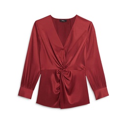 womens silk peplum blouse