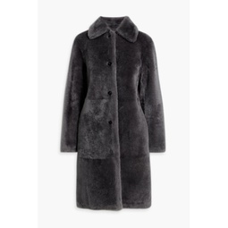 Reversible shearling coat