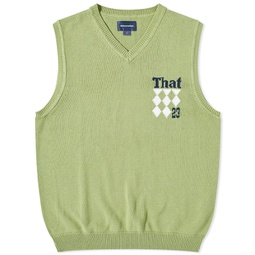 thisisneverthat Knit Logo Vest Green