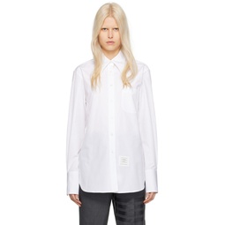 White Pointed Collar Shirt 241381F109001