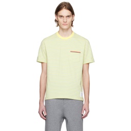 Green   Yellow Stripe T Shirt 231381M213015