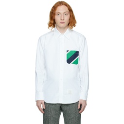 White Spread Collar Shirt 222381M192036