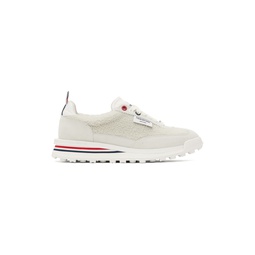 Off White Shearling Tech Sneakers 222381M237017