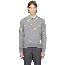 Gray Relaxed Fit Sweatshirt 231381M201013