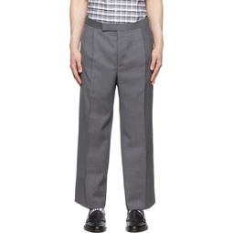 Grey Wool Trousers 221381M191007