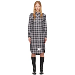 Gray Tartan Midi Dress 222381F054001