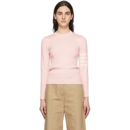 Pink Classic Milano Stitch 4 Bar Sweater 221381F096002