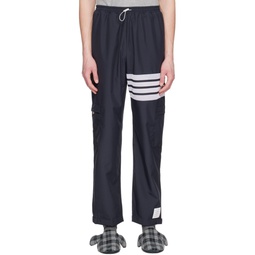 Navy 4 Bar Trousers 231381M193012