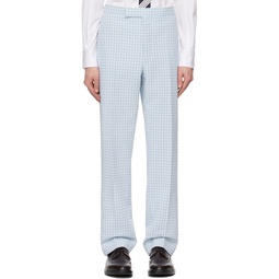 Blue Low Rise Trousers 241381M191010