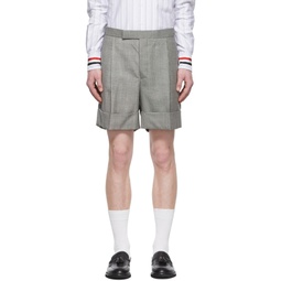 SSENSE Exclusive Black   White Wool Shorts 221381M191021