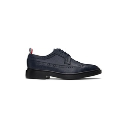 Navy Rubber Sole Longwing Brogues 241381M225003