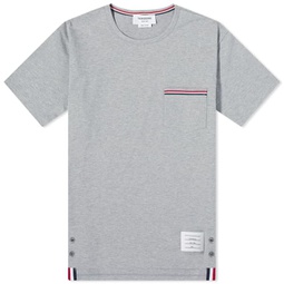 Thom Browne Medium Weight Jersey Pocket T-Shirt Light Grey